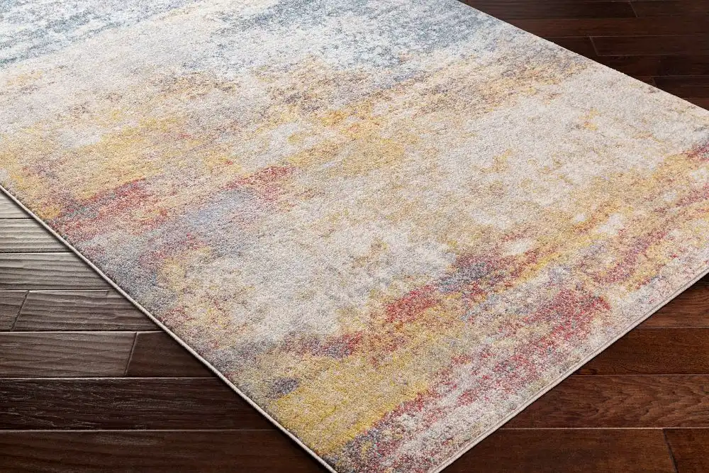 Valerie Abstract Modern Marble Light Grey Rug