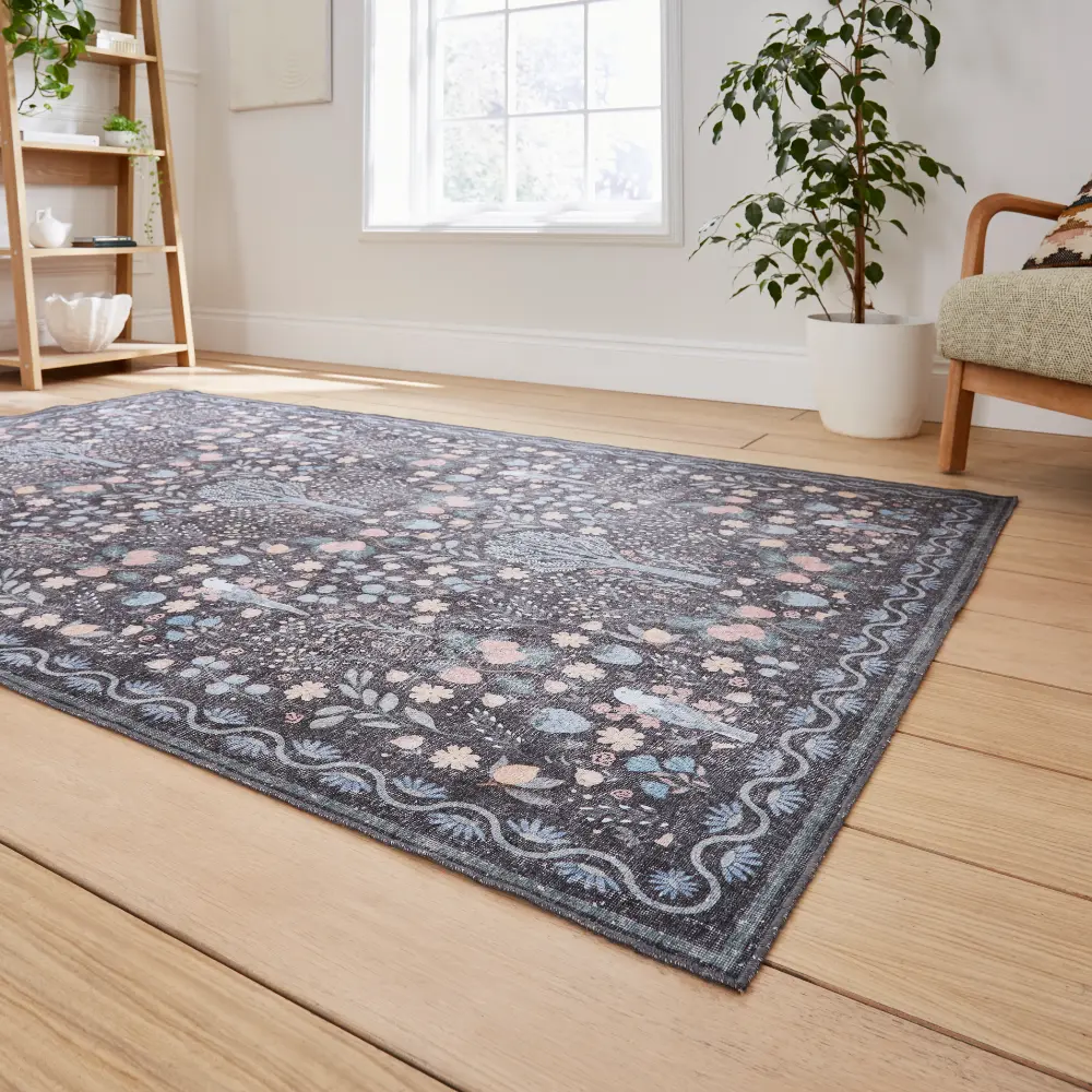 Versailles H1373 Black/Blue Washable - Image 2