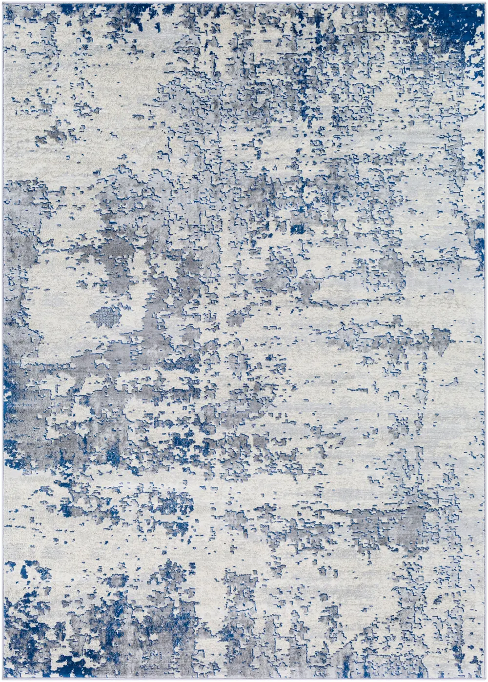 Victoire Abstract Modern Marble Dark Blue Rug - Image 4