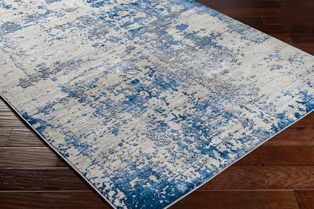 Victoire Abstract Modern Marble Sky Blue Rug - Image 6