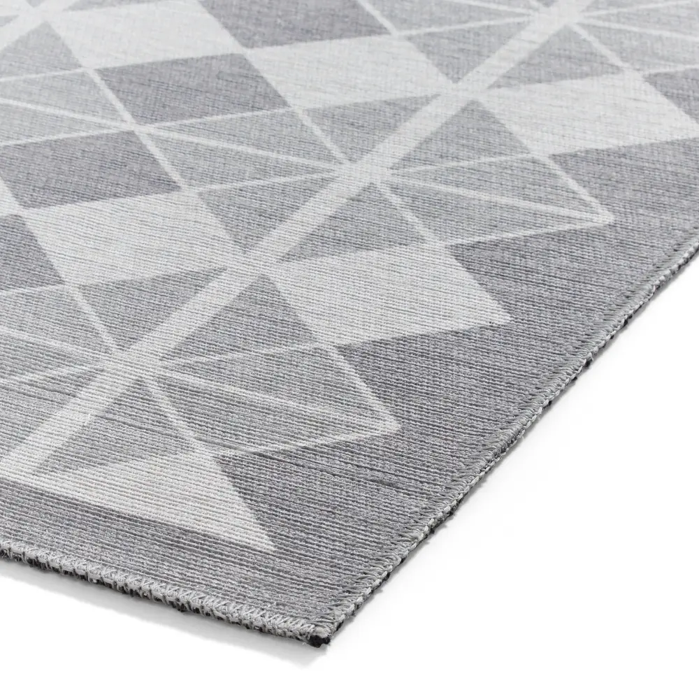 Victoria H1184 Grey/Light Grey Washable Rug - Image 5
