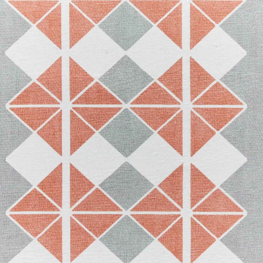 Victoria H1184 Grey/Orange Washable Rug - Image 3