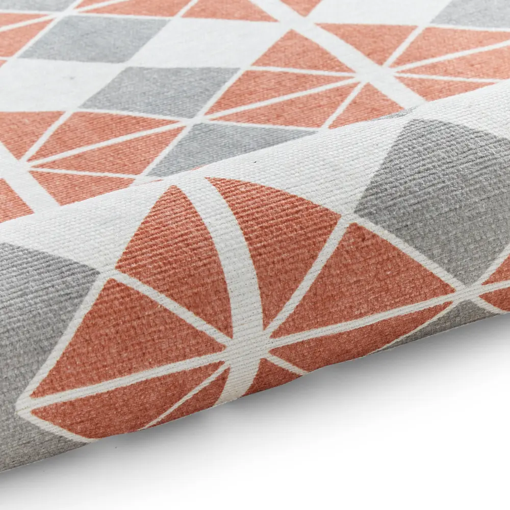 Victoria H1184 Grey/Orange Washable Rug - Image 6