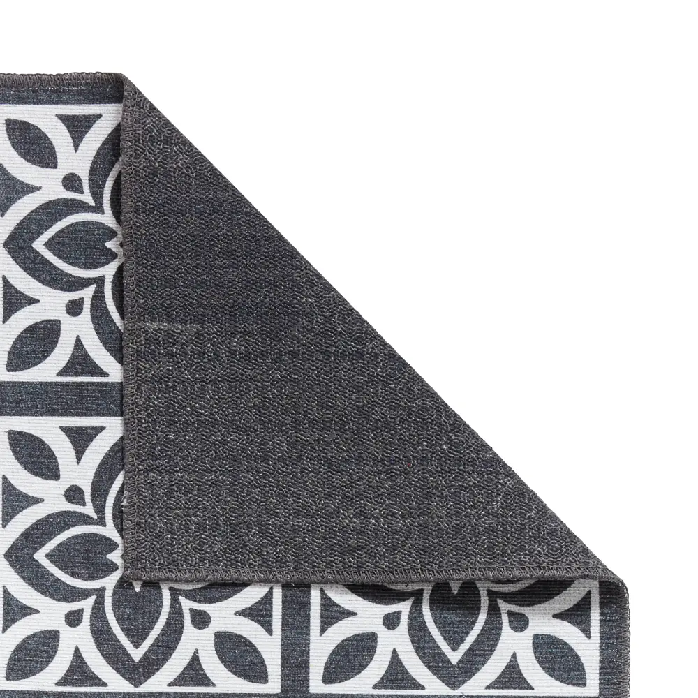 Victoria H1191 Dark Grey Washable Rug - Image 5