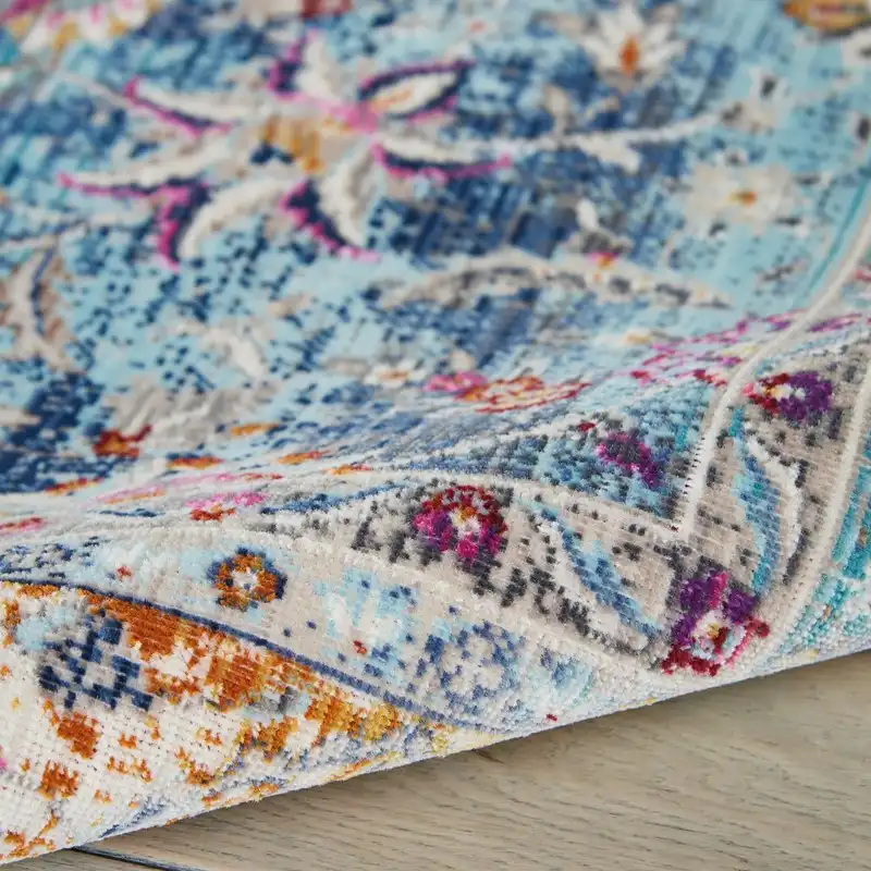Vintage Kashan VKA01 Blue Rug - Image 7