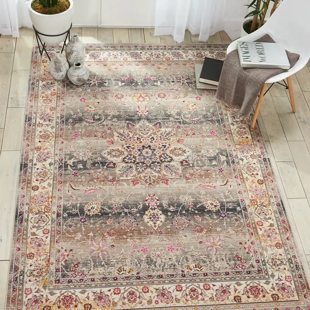 Vintage Kashan VKA01 Grey Rug