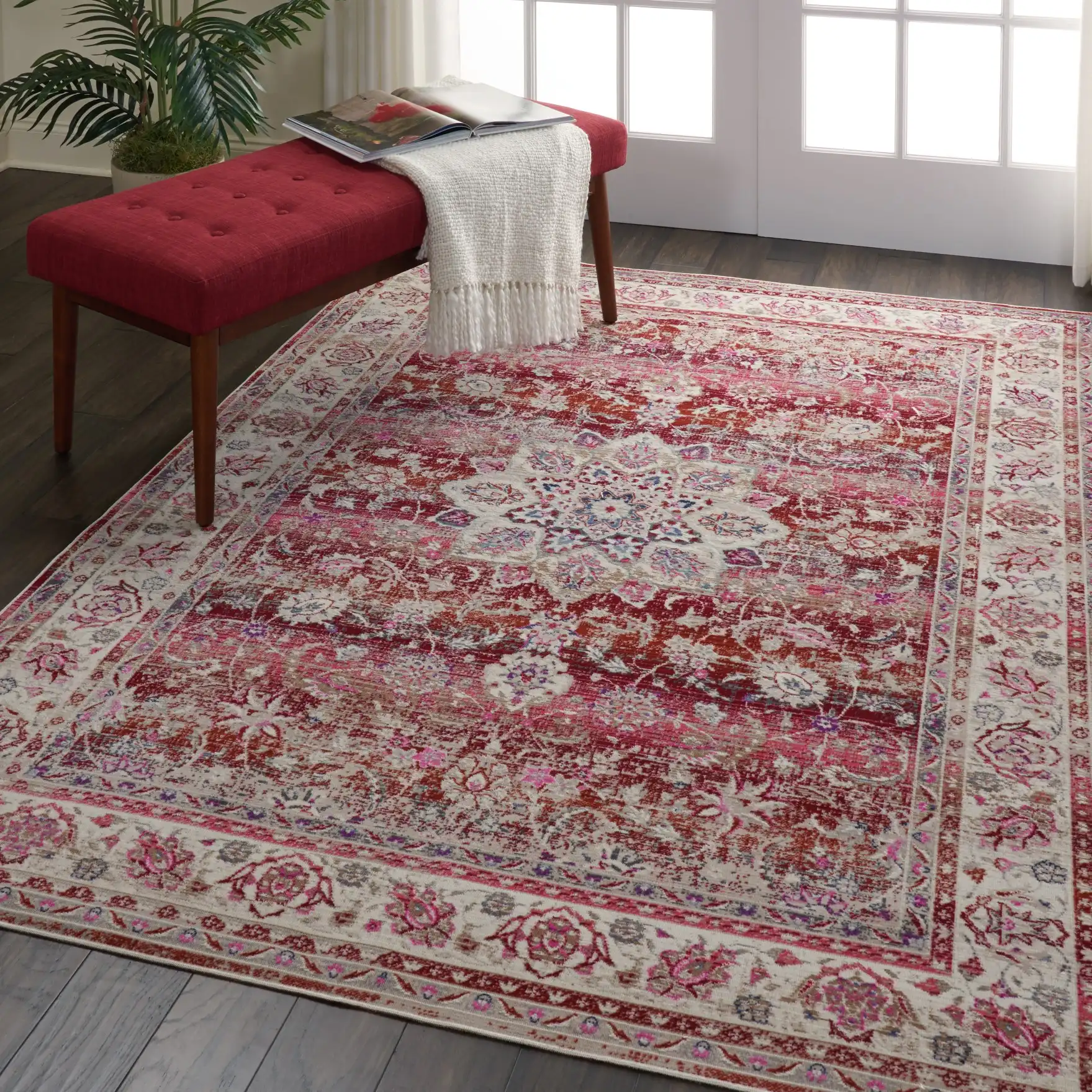Vintage Kashan VKA01 Red Rug - Image 2