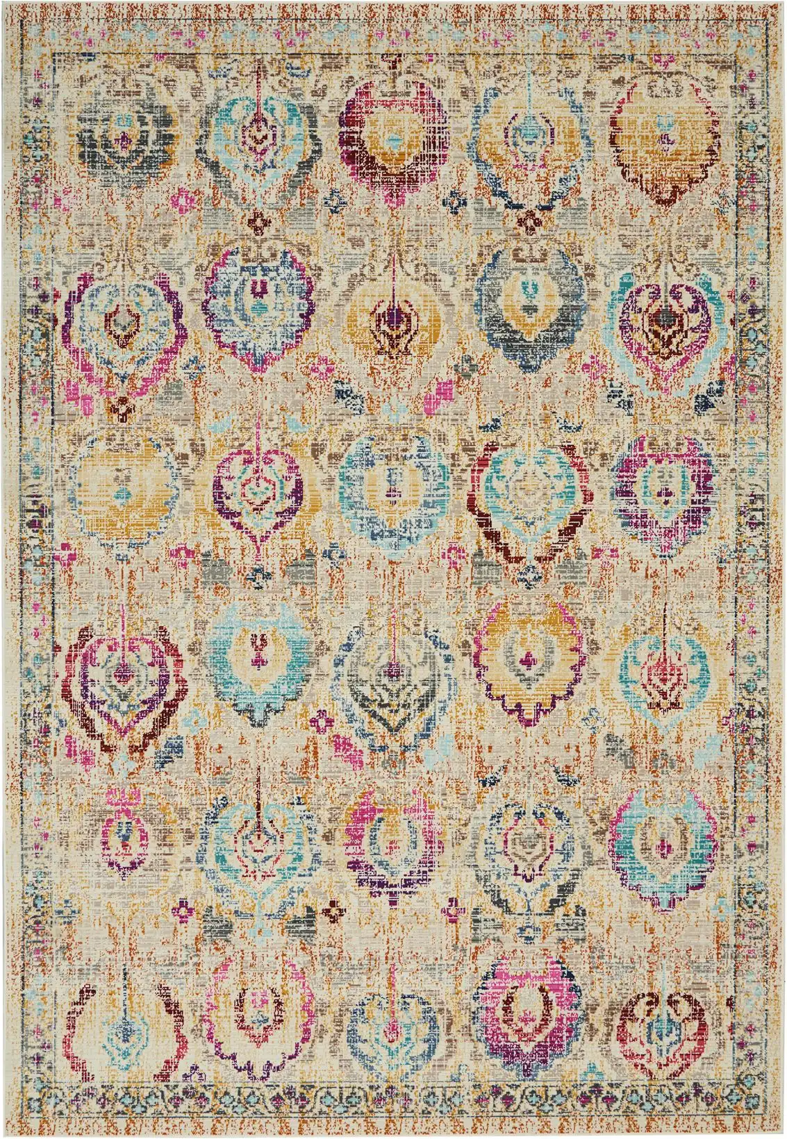 Vintage Kashan VKA04 Ivory Multi Rug - Image 13