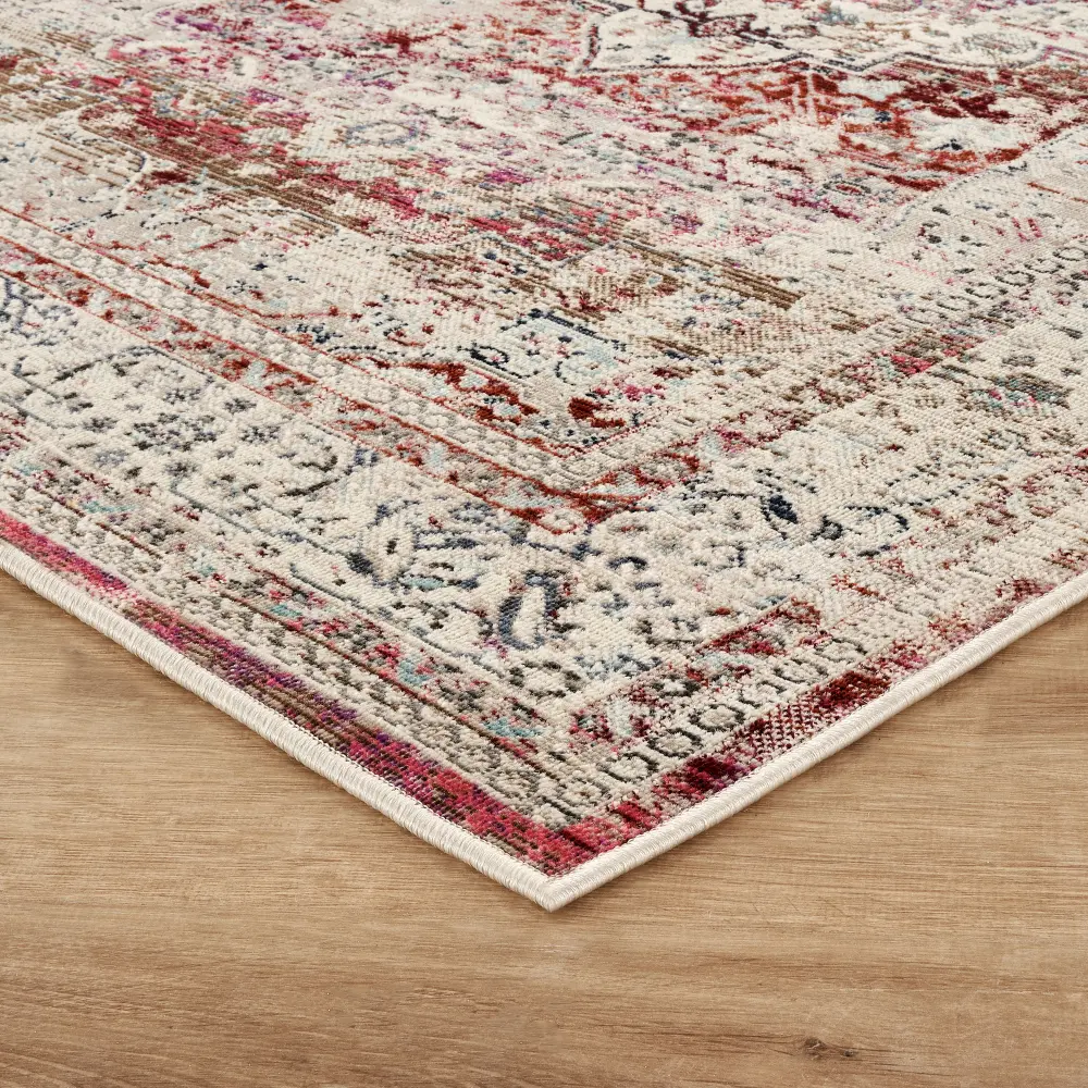 Vintage Kashan VKA07 Red Ivory Rug - Image 8
