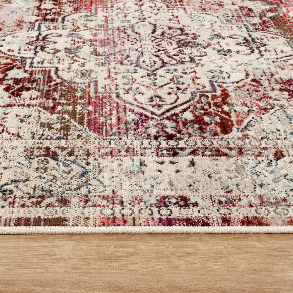 Vintage Kashan VKA07 Red Ivory Rug - Image 9