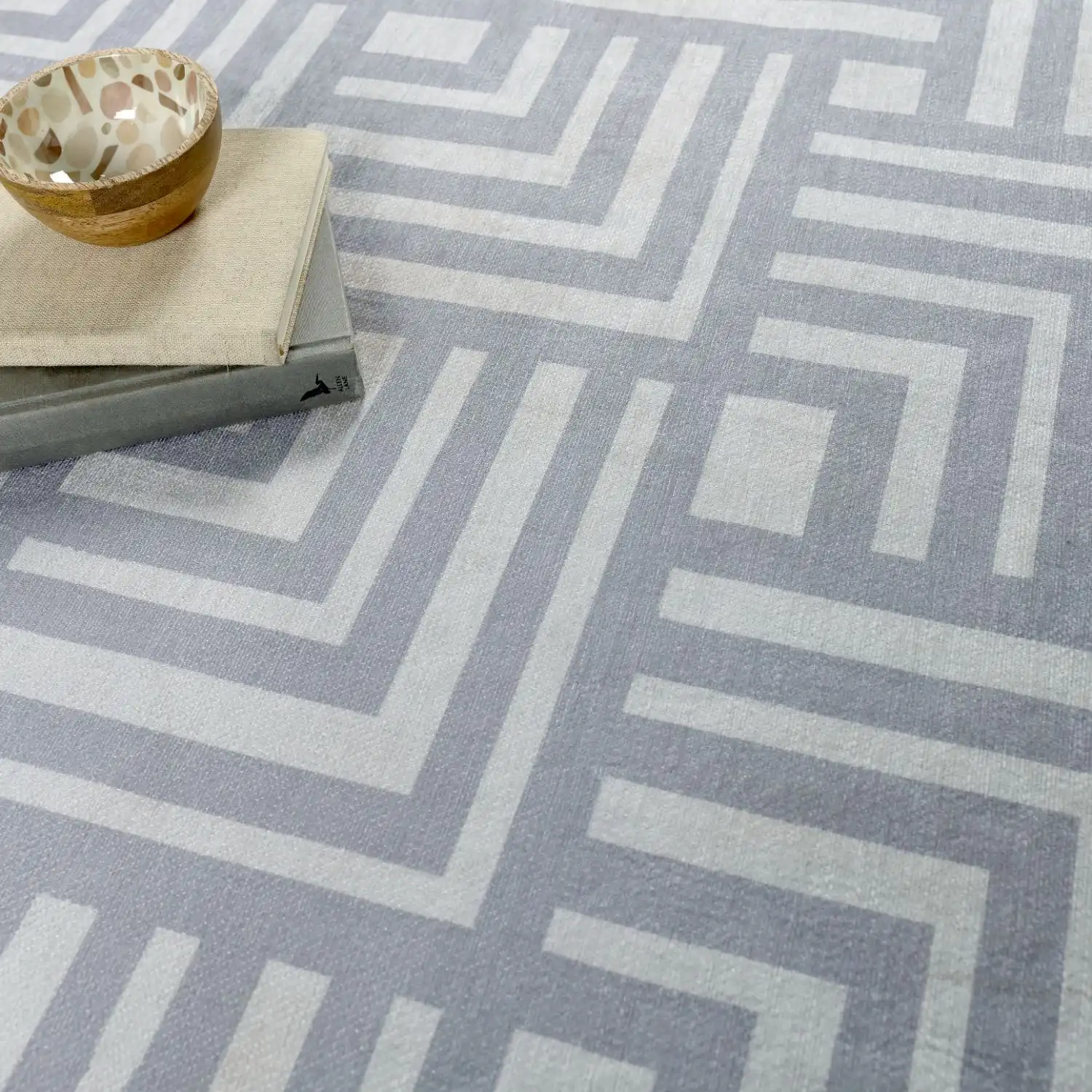 Washable Hug Soho Grey Rug - Image 3