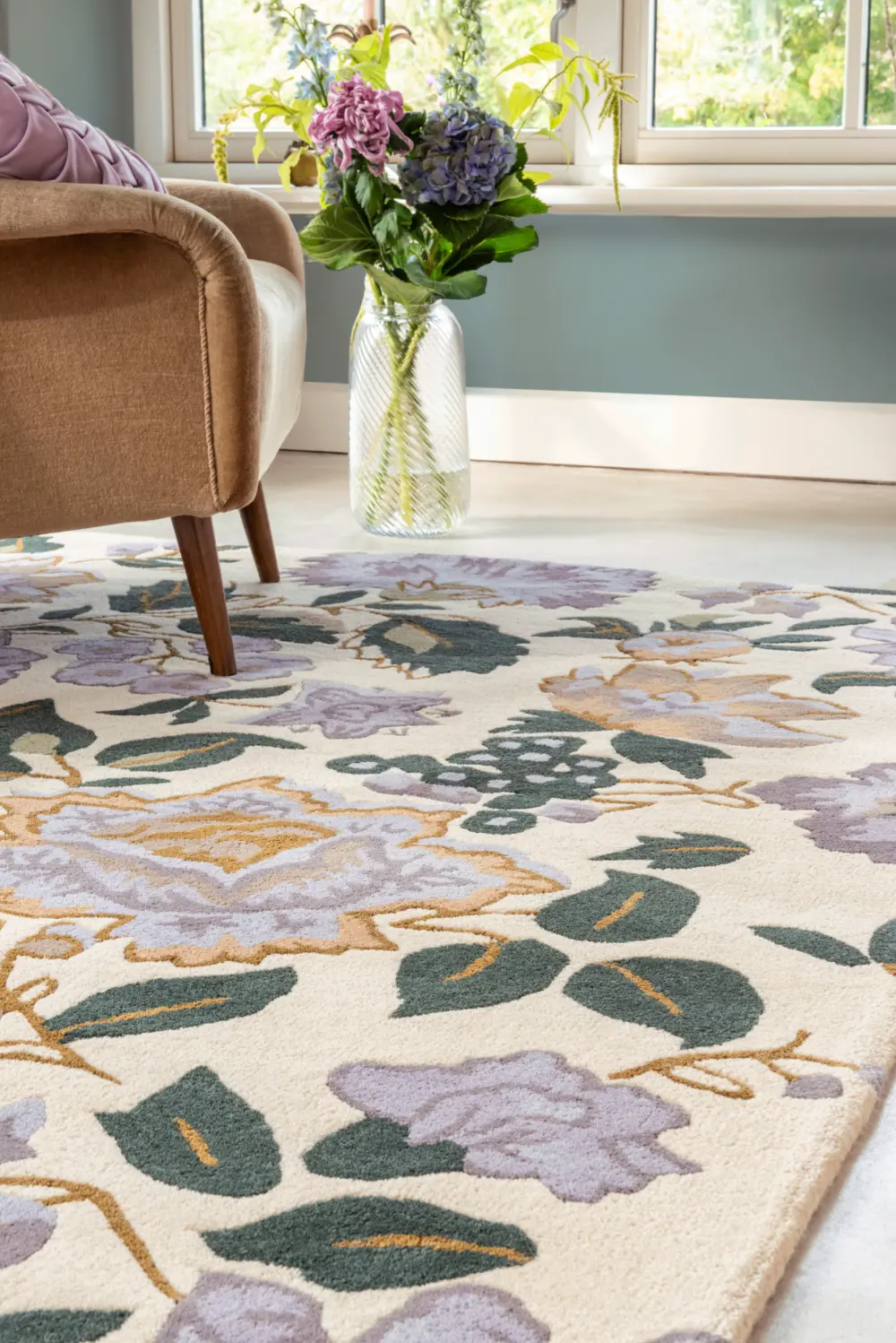 Wendling Floral Laura Ashley Heather Purple 083104 Rug - Image 4