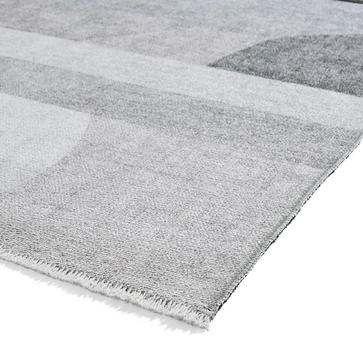 Whisper H1068 Grey Modern Washable Rug - Image 7
