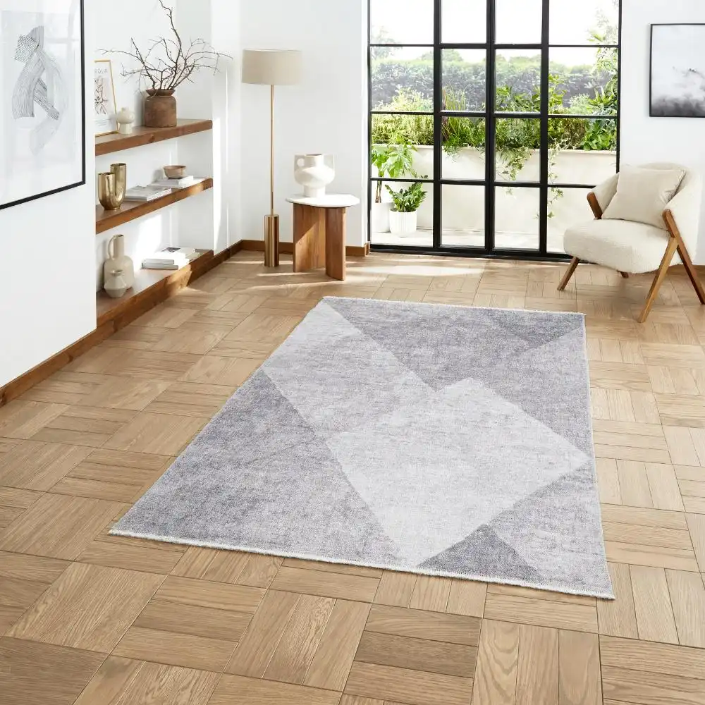 Whisper Think Washable Whisper H1065 Grey Rug