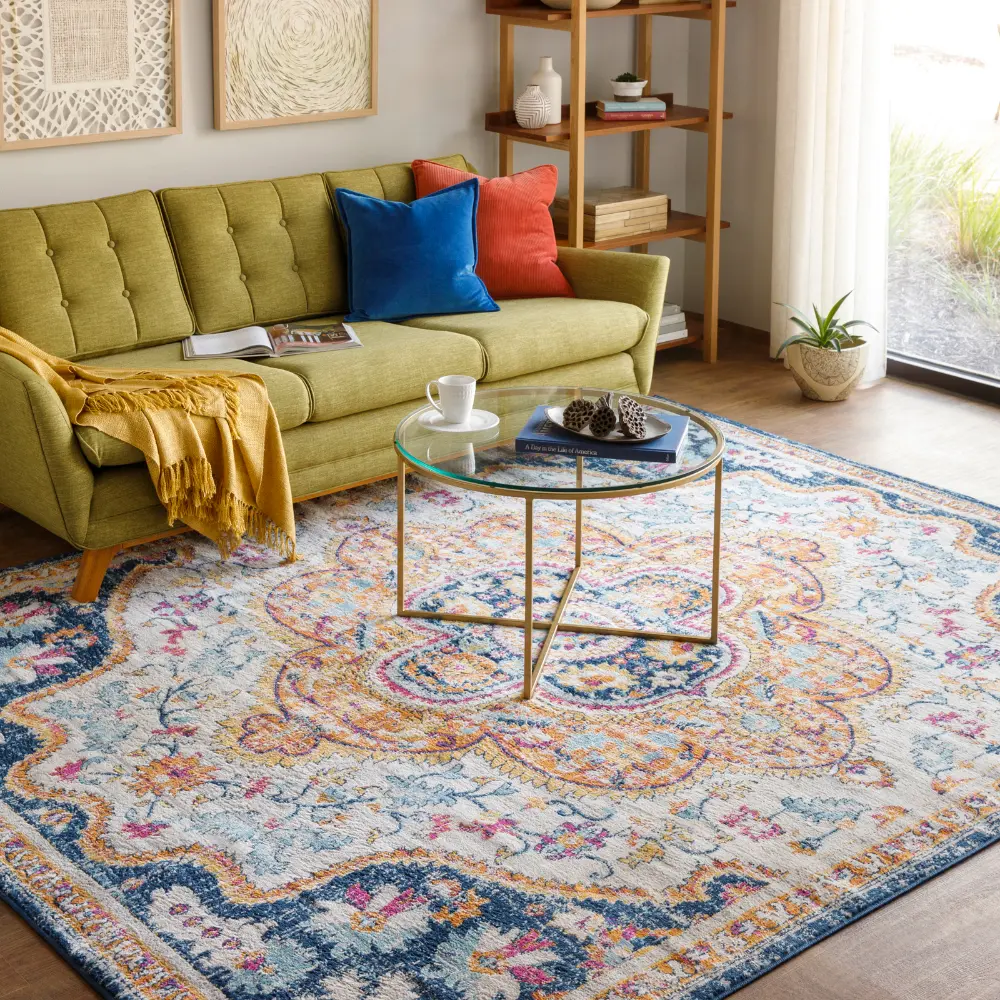 Willow Vintage Oriental Boho Navy Rug - Image 2
