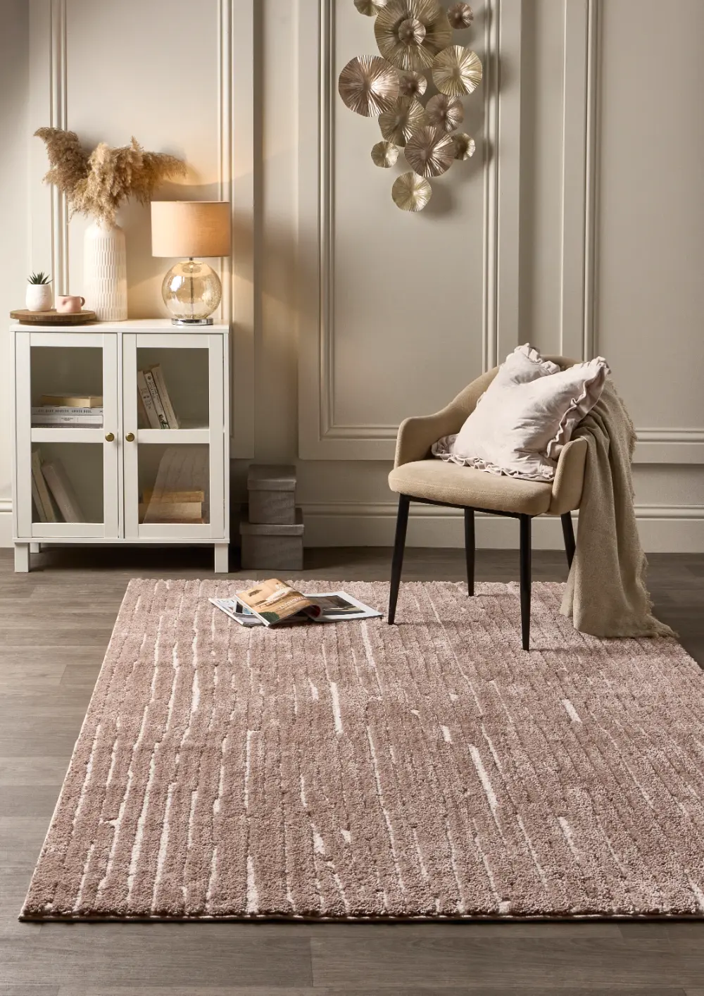 Wood Weave Beige/Ivory