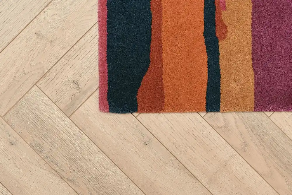 Woven Edge Runners ABSTRACT Red/Multi Rug - Image 3