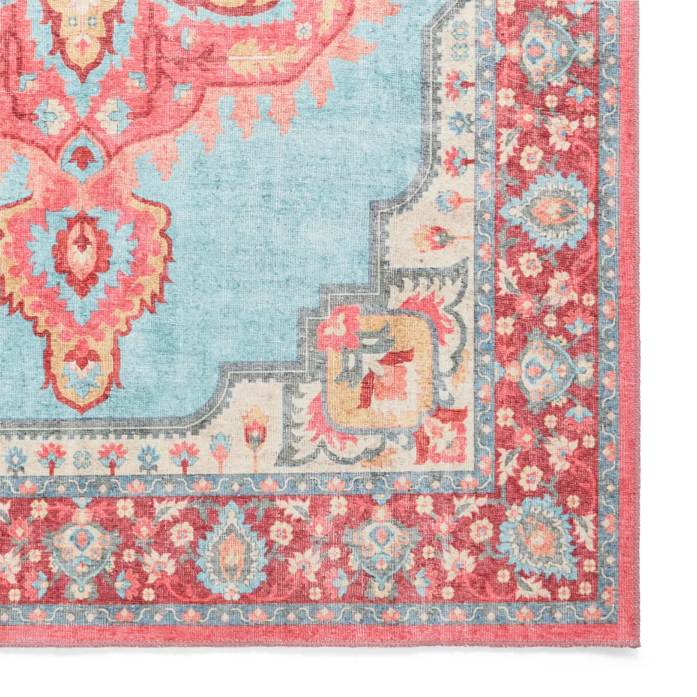 Zahra Washable S0063 Blue/Red - Image 4