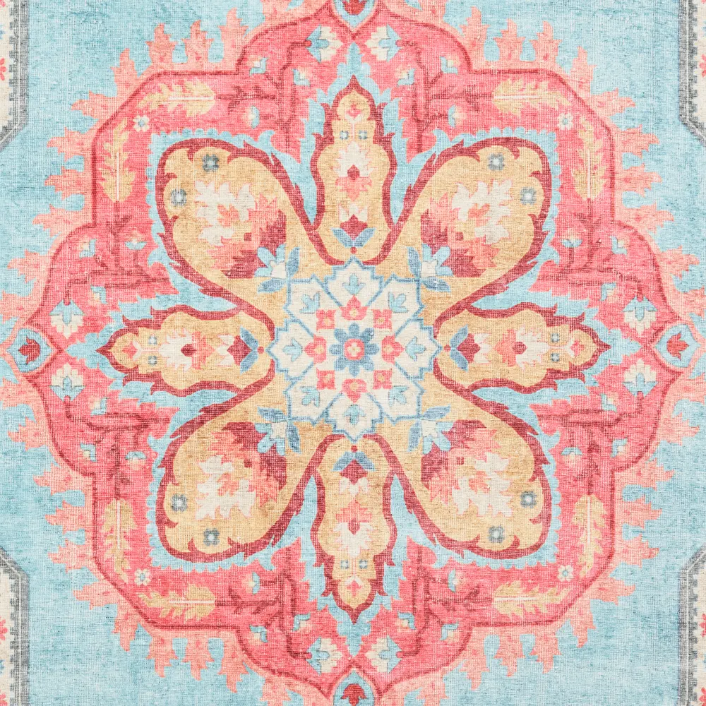 Zahra Washable S0063 Blue/Red - Image 6