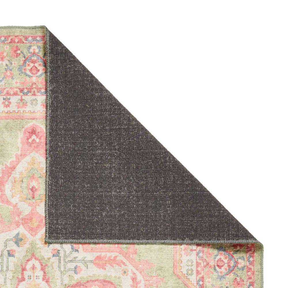 Zahra Washable S0063 Green/Pink - Image 4