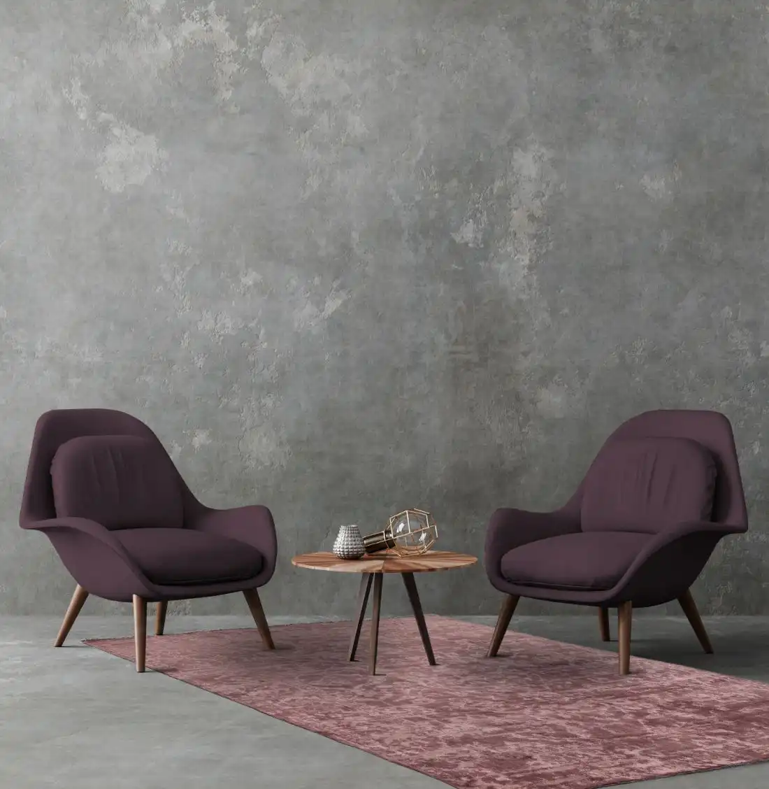 Zehraya ZE08 Cranberry Abstract Rug - Image 3