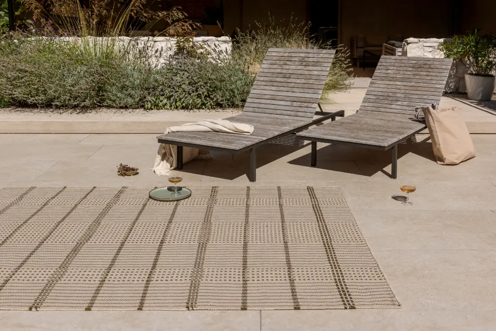 Zona Stitch Olive outdoor 495707 Rug - Image 2