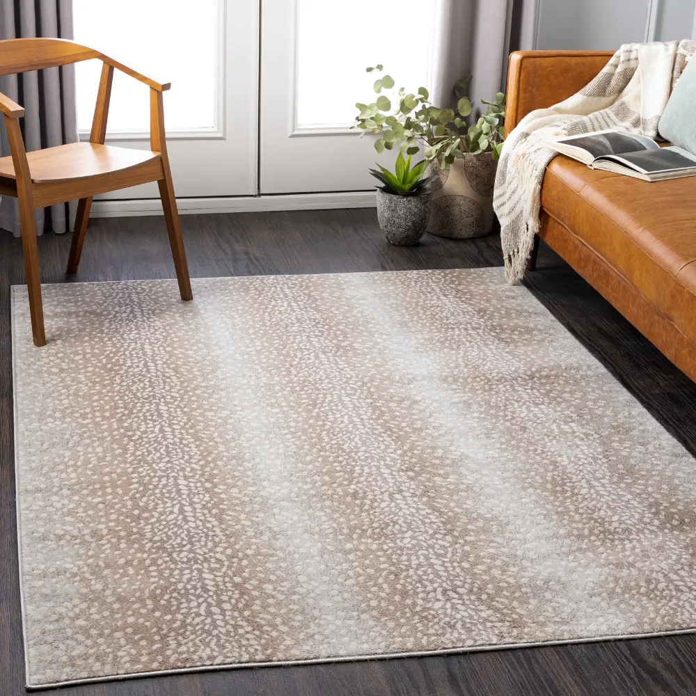Zorina Scandi Boho Tan Polka Dot Rug - Image 6